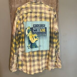 Cody Johnson Up-cycled Plaid flannel Shirt